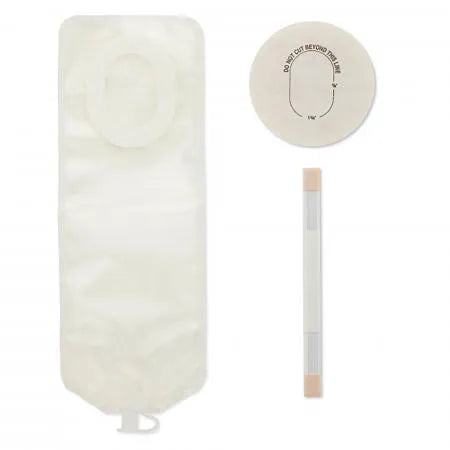 Ostomy Pouch Pouchkins™ Newborn One-Piece System 6 Inch Length 7/8 to 1-3/8 Inch Stoma Drainable Flat, Trim To Fit