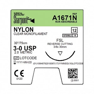 Sharpoint Clear Nylon Monofilament Suture