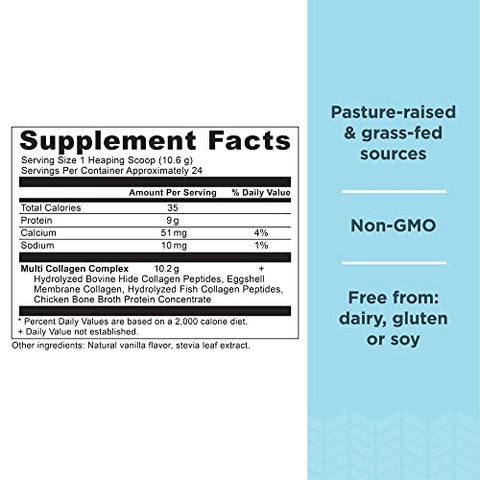 Collagen Powder Protein with Vitamin C and Probiotics by Ancient Nutrition, Multi Collagen Protein, Unflavored, 24 Servings, Hydrolyzed Collagen Peptides Supports Skin and Nails, Gut Health, 8.6oz