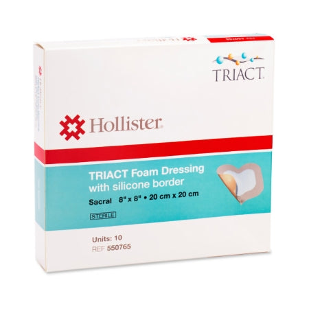 Silicone Foam Dressing TRIACT 8 X 8 Inch Square Silicone Adhesive with Border Sterile