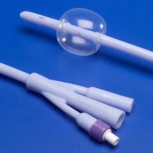 Foley Catheter Dover™ 3-Way Standard Tip 5 cc Balloon 28 Fr. Silicone