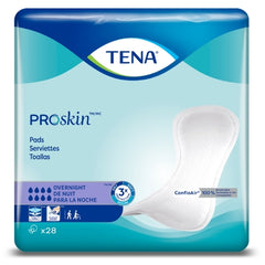 Bladder Control Pad TENA ProSkin™ Overnight 16 Inch Length Heavy Absorbency Dry-Fast Core™ One Size Fits Most Adult Unisex Disposable