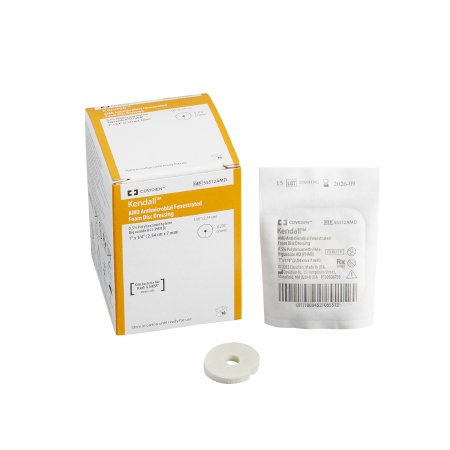 Antimicrobial Foam Dressing Kendall™ AMD 1/4 X 1 Inch Non-Adhesive without Border Sterile