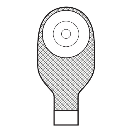 Ileostomy / Colostomy Pouch UltraLite™ One-Piece System 9 Inch Length Drainable Deep Convex, Pre-Cut