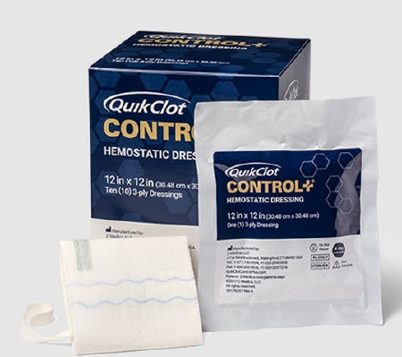 Hemostatic Dressing QuikClot Control+® 12 X 12 Inch 1 per Pack Individ ...