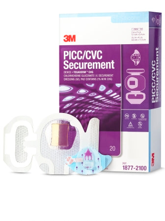 PICC/CVC Securement Device + Tegaderm™ with CHG IV Dressing 3M™ Tegade ...