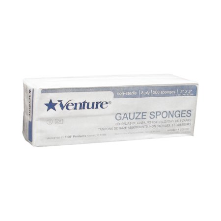 Gauze Sponge Venture™ Gauze 8-Ply 2 X 2 Inch Square NonSterile