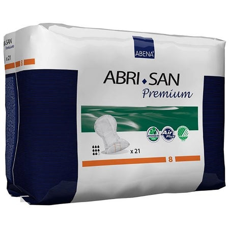 Incontinence Liner Abri-San™ Premium 25 Inch Length Moderate Absorbency Fluff / Polymer Core Level 8 Adult Unisex Disposable