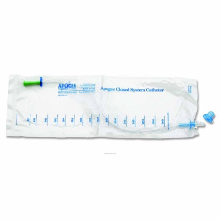 Intermittent Closed System Catheter Apogee® Plus Straight Tip / Firm 18 Fr. Without Balloon PVC