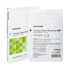 Wound Contact Layer Dressing 4 X 7.2 Inch Silicone Rectangle Sterile