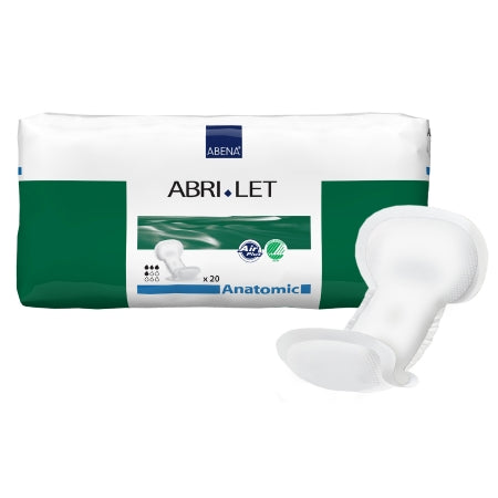 Incontinence Liner Abri-Let Anatomic 8 X 17 Inch Moderate Absorbency One Size Fits Most Adult Unisex Disposable