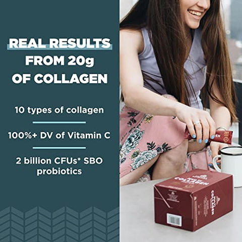 Collagen Powder Protein with Vitamin C and Probiotics by Ancient Nutrition, Multi Collagen Protein, Unflavored, 24 Servings, Hydrolyzed Collagen Peptides Supports Skin and Nails, Gut Health, 8.6oz