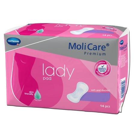 Bladder Control Pad MoliCare® Premium Lady Pads 3 X 8-1/2 Inch Light Absorbency Polymer Core One Size Fits Most Adult Female Disposable