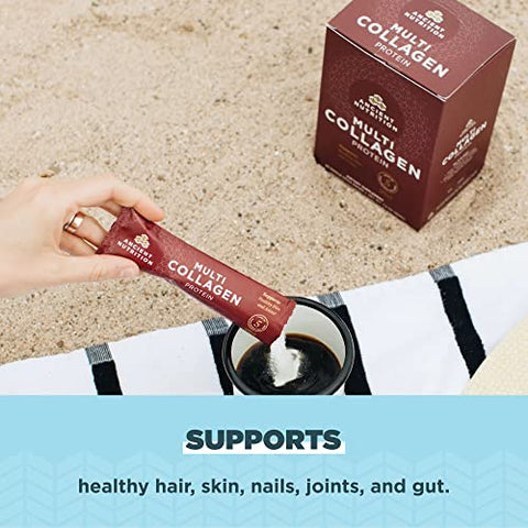 Collagen Powder Protein with Vitamin C and Probiotics by Ancient Nutrition, Multi Collagen Protein, Unflavored, 24 Servings, Hydrolyzed Collagen Peptides Supports Skin and Nails, Gut Health, 8.6oz