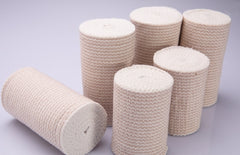 Elastic Bandage Welmed Premium Weave 6 Inch X 11 Yard Standard Compression Single Hook and Loop Closure Tan NonSterile