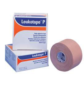 Orthopedic Corrective Tape Leukotape® P Porous Zinc Oxide Adhesive 1-1/2 Inch X 15 Yard Beige NonSterile