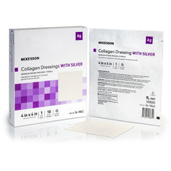 Silver Collagen Dressing 4 X 4 Inch Square Sterile