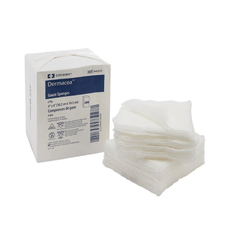 Gauze Sponge Dermacea™ Cotton 8-Ply 4 X 4 Inch Square NonSterile
