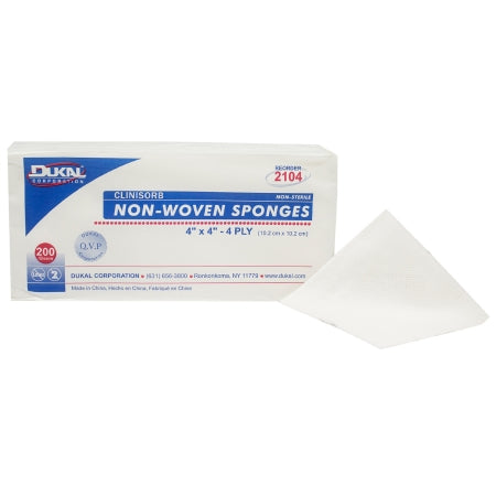 Nonwoven Sponge Clinisorb Polyester / Rayon 4-ply Square NonSterile