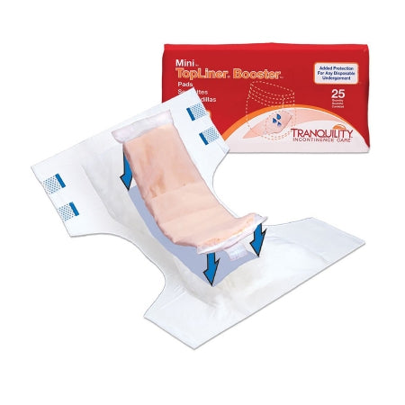 Incontinence Booster Pad Tranquility® Top Liner™ 2-3/4 X 10-1/2 Inch Heavy Absorbency Superabsorbant Core Mini Adult Unisex Disposable