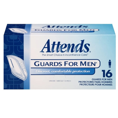 Bladder Control Pad Attends® Guards For Men® 5.9 X 12-1/2 Inch Light Absorbency Polymer Core One Size Fits Most Adult Male Disposable