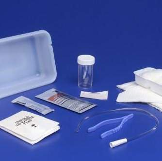 Intermittent Catheter Tray Curity™ Open System / Urethral 14 Fr. Without Balloon Red Rubber