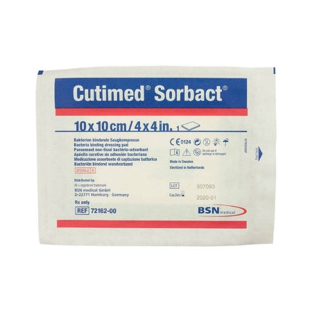 Antimicrobial Mesh Dressing Cutimed® Sorbact® 4 X 4 Inch 40 Count Pad Sterile