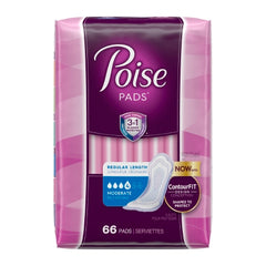 Bladder Control Pad Poise® 10.47 Inch Length Moderate Absorbency Absorb-Loc® Core One Size Fits Most Adult Female Disposable