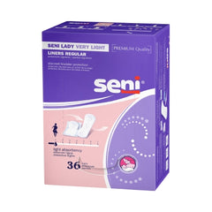 Bladder Control Pad Seni® Lady Very Light 7.3 Inch Length Light Absorbency One Size Fits Most Adult Female Disposable