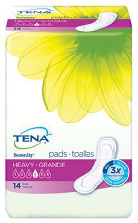 Bladder Control Pad TENA® Serenity® 13 Inch Length Heavy Absorbency Dry-Fast Core™ Regular Adult Female Disposable