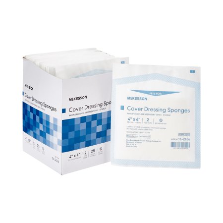 Nonwoven Sponge Nonwoven / Rayon / Cellulose 4 X 4 Inch Square Sterile