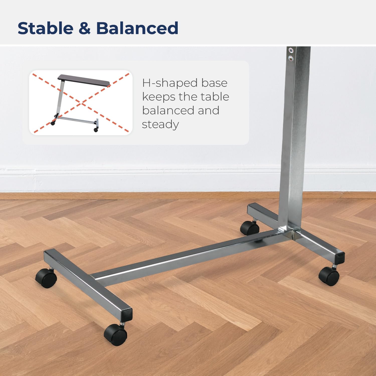 Drive Medical 13067 Adjustable Non Tilt Top Overbed Table With Wheels Gilgal Medical Supplies Inc