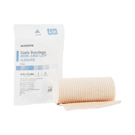 Elastic Bandage Standard Compression Hook and Loop Closure Tan Sterile