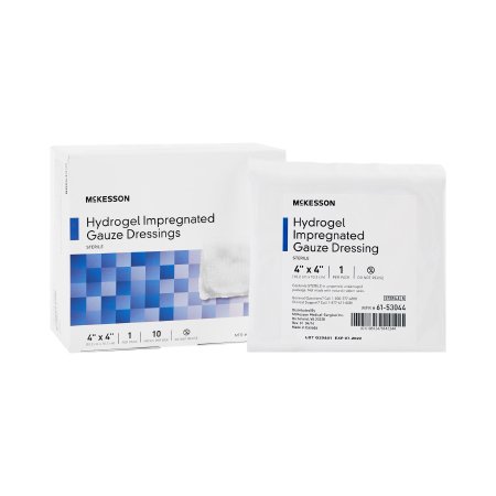 Hydrogel Gauze Dressing 4 X 4 Inch Square 1 per Pack Sterile