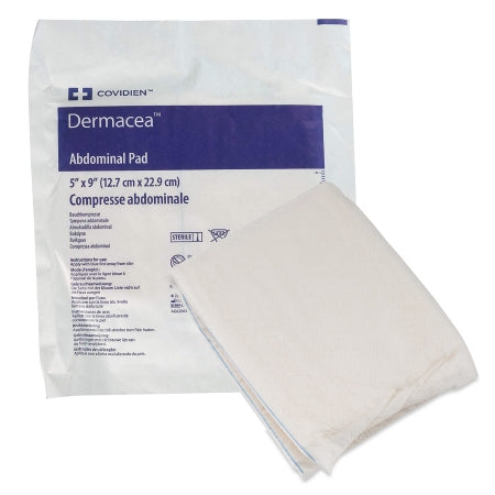 Abdominal Pad Dermacea™ Nonwoven Fluff 5 X 9 Inch Rectangle NonSterile