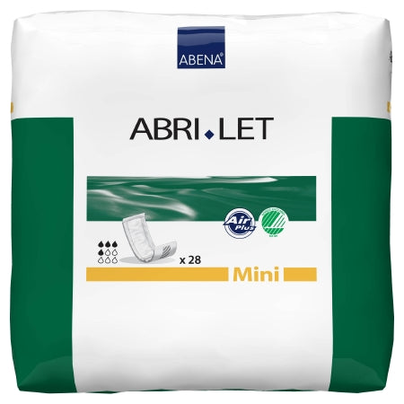 Bladder Control Pad Abri-Let Mini 15 Inch Length Light Absorbency Adult Unisex Disposable