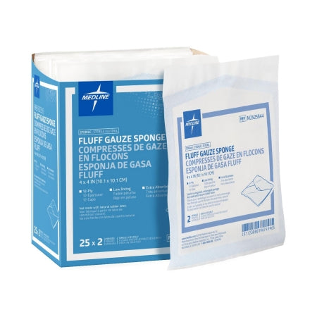 Fluff Dressing Bulkee® Cotton 12-Ply 4 X 4 Inch Square Sterile | Gilgal ...