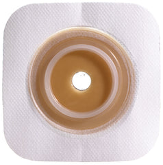 Ostomy Barrier Sur-Fit Natura® Precut, Standard Wear Stomahesive® Tan Tape 45 mm Flange Sur-Fit® Natura® System Hydrocolloid 7/8 Inch Opening 4 X 4 Inch