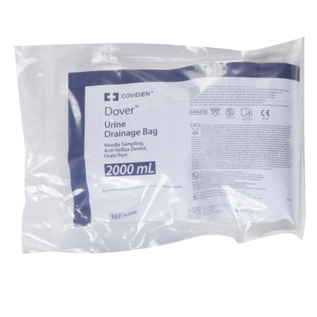 Urinary Drain Bag Dover™ Anti-Reflux Valve / Splashguard II® Drain Spout NonSterile 2000 mL Vinyl