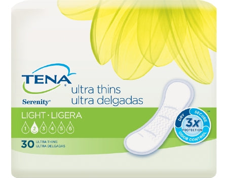 Bladder Control Pad TENA® Intimates™ Ultra Thin Light 9 Inch Length Light Absorbency Dry-Fast Core™ One Size Fits Most Adult Unisex Disposable