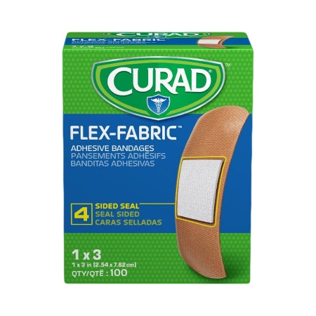 Adhesive Strip Comfort Cloth® Fabric Rectangle Tan Sterile