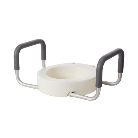 Gilgal Raised Toilet Seat with Arms drive™ 3-1/2 Inch Height White 300 lbs. Weight Capacity