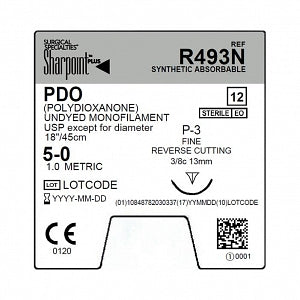 PDO Polydioxanone Violet Monofilament Sutures