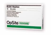 Transparent Film Dressing OpSite Flexigrid Rectangle 6 X 8 Inch 2 Tab Delivery Without Label Sterile