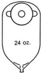 Urostomy Pouch One-Piece System 11 Inch Length Round, Flat, Pre-Cut