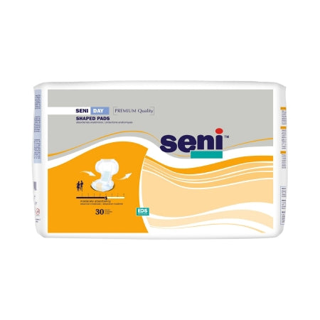 Incontinence Liner Seni® Shaped Day Pads 25 Inch Length Moderate Absorbency One Size Fits Most Adult Unisex Disposable