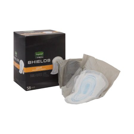 Bladder Control Pad Depend® Shields for Men Light Absorbency Absorb-Loc® Core One Size Fits Most Adult Male Disposable