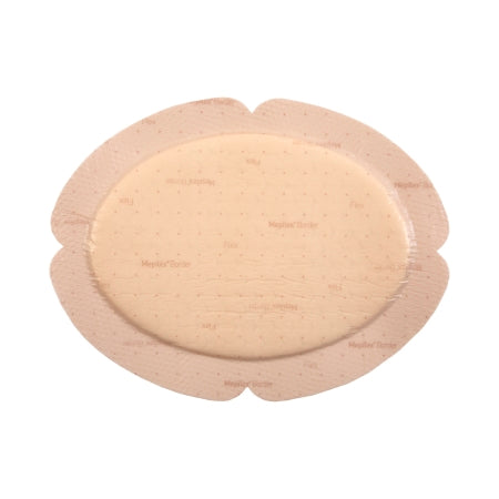 Silicone Foam Dressing Mepilex® Border Flex 5.1 X 6.3 Inch Oval Adhesive with Border Sterile