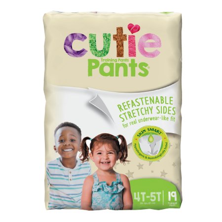 Unisex Toddler Training Pants Cutie Pants® Pull On with Tear Away Seams Size Disposable Heavy Absorbency