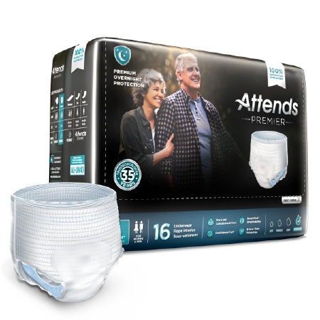 Unisex Adult Absorbent Underwear Attends® Premier Pull On with Tear Away Seams Disposable Heavy Absorbency